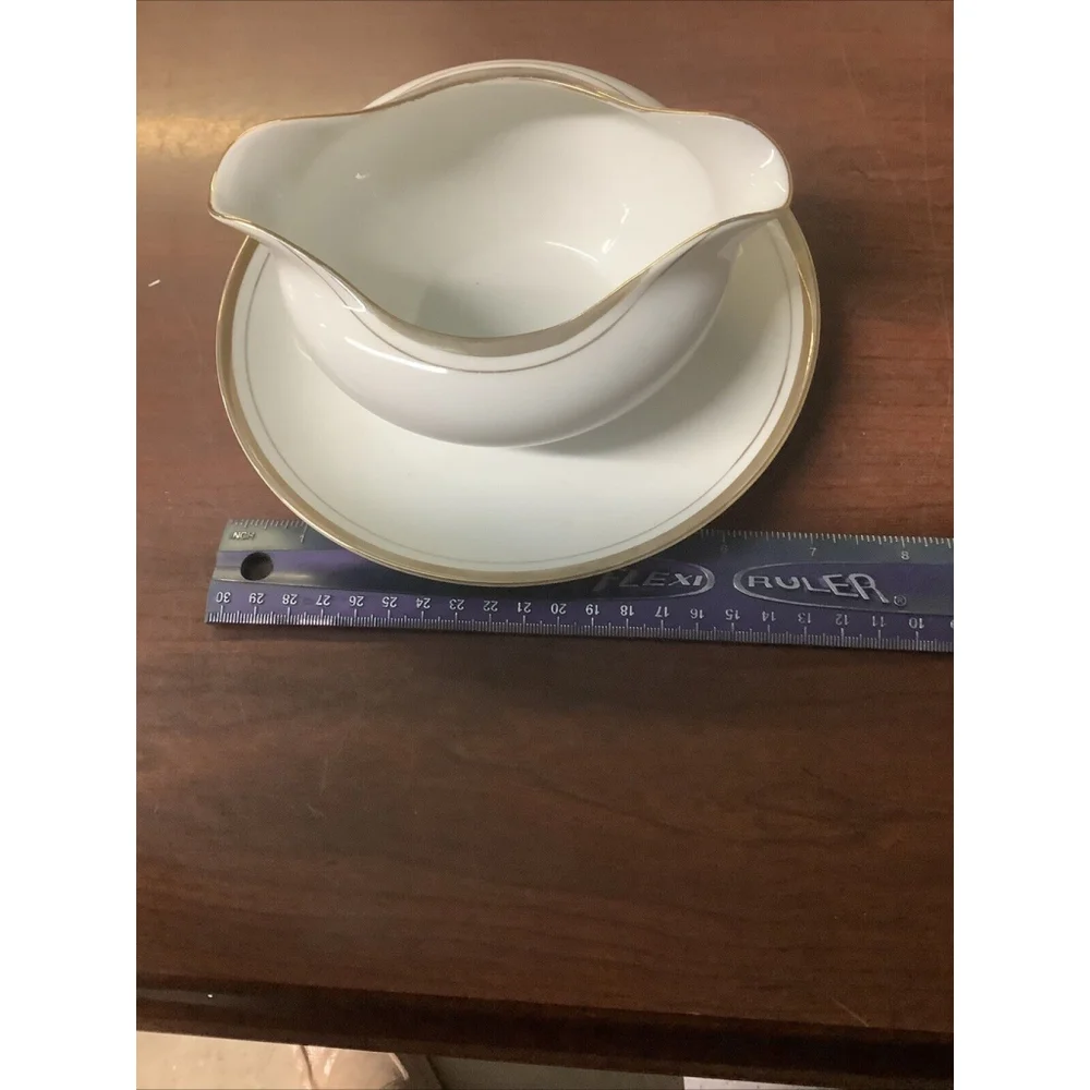 Royalton China Co Translucent Porcelain Golden Elegance Gravy Boat